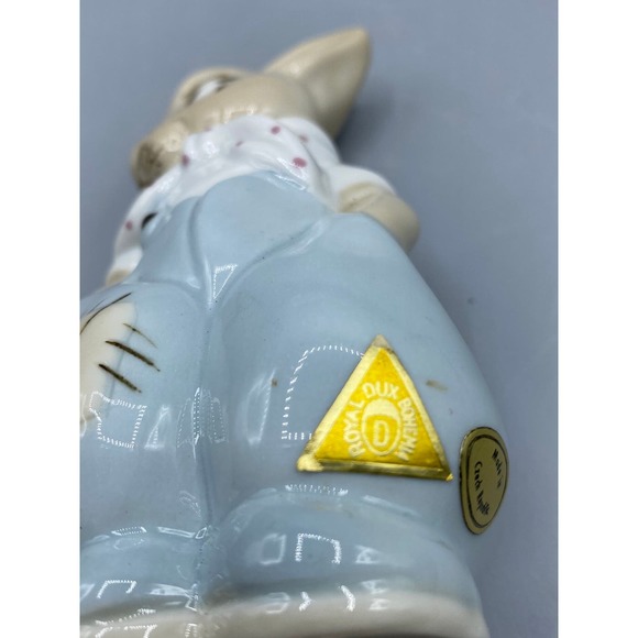 Peter Rabbit Royal Dux Bohemian Porcelain Boy Rabbit/Bunny Figurine - Picture 7 of 9